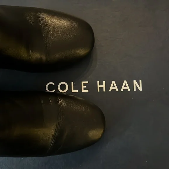 Cole Haan Rianne Black Leather/Suede Knee High Boots - Picture 5 of 5